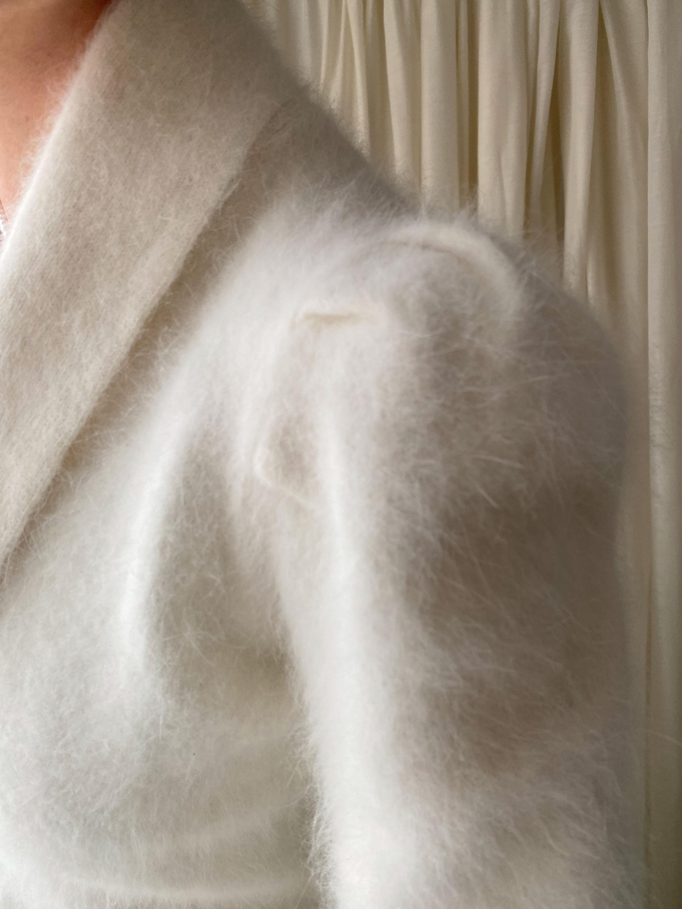 Vintage Monsoon Angora Cardigan, Milk Puff Sleeve Knit, Size 42 - Etsy