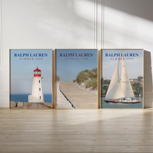 Vintage Fashion 3 Piece Wall Art Fashion Magazine Poster Retro 70s Fashion Canvas Art Luxury Fashion Print Old Ralph Lauren Digital Wall Art