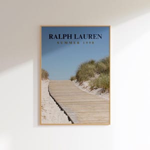 Revista de moda vintage de Ralph Lauren Hamptons Nantucket Moda de los años 70 Vogue Arte de playa Impresión de moda de lujo Arte mural digital antiguo de Ralph Lauren