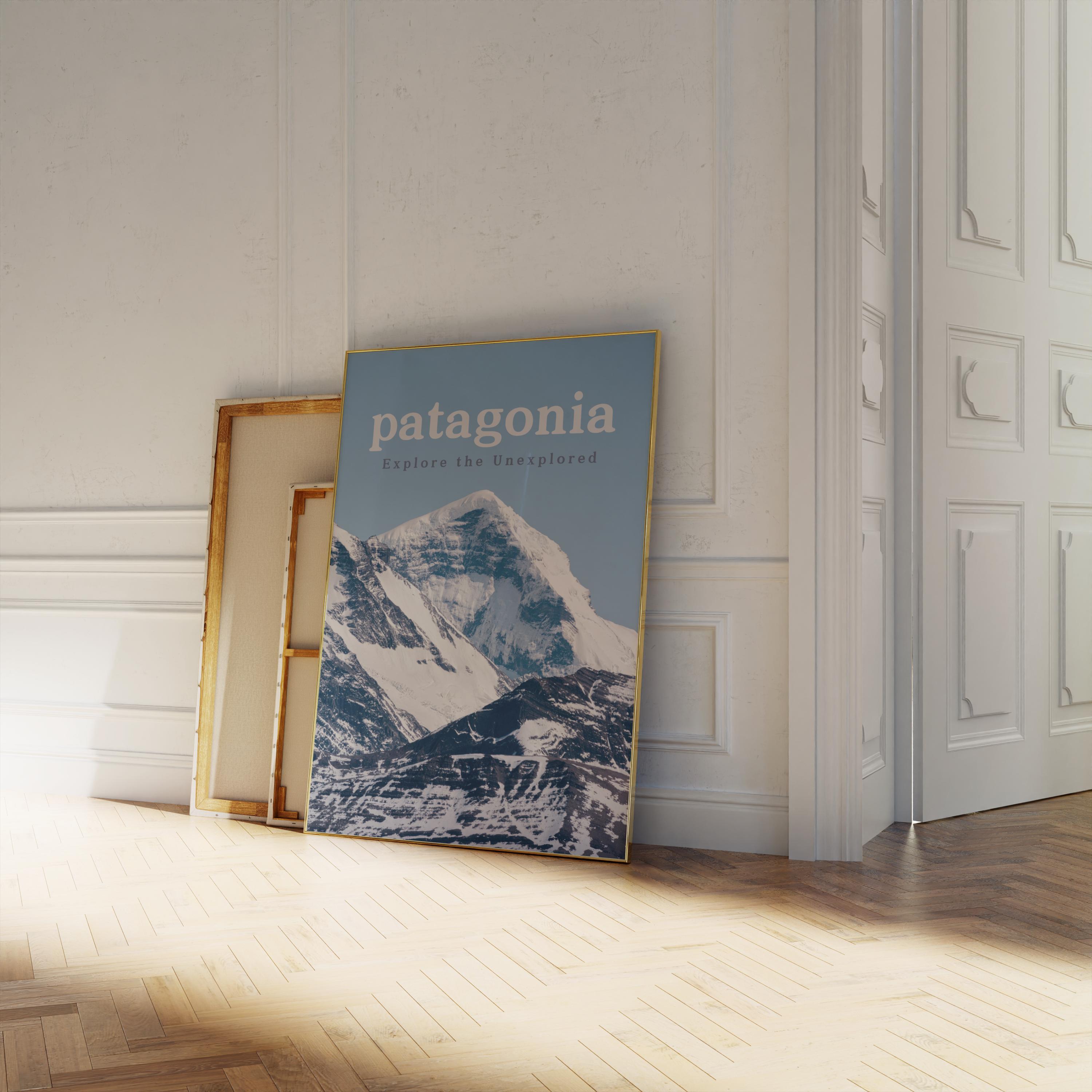 Patagonia Poster Retro Travel Nature Adventure Art Scenic