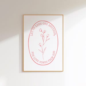 Pink Bible Verse Print: Christian Girl Nursery Decor (Digital Download)