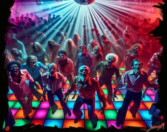 Stayin' Alive (Digital Print Design) - Disco Zombies Part 1