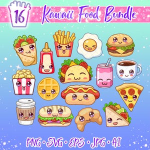 Kawaii Food Bundle SVG
