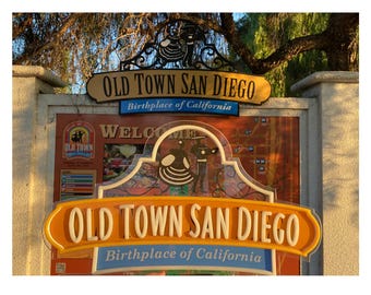Old Town San Diego LED Sign: California Wall Art