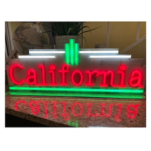 California Neon Sign, Neon Sign, LED Wall Art, Home Decor Light, Man Cave LED Sign, LED Neon light, Category6LED, California Gifts