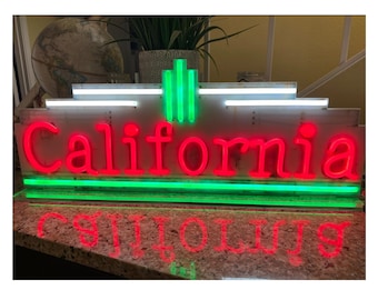 California LED Neon Sign: Home Bar Decor