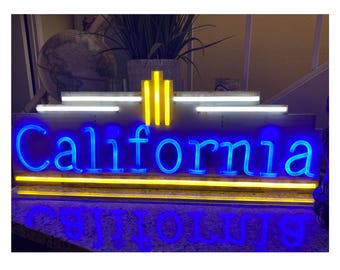 California LED Neon Sign: Home Bar Decor Light