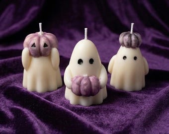 Custom set - Ghosts holding pumpkins candle