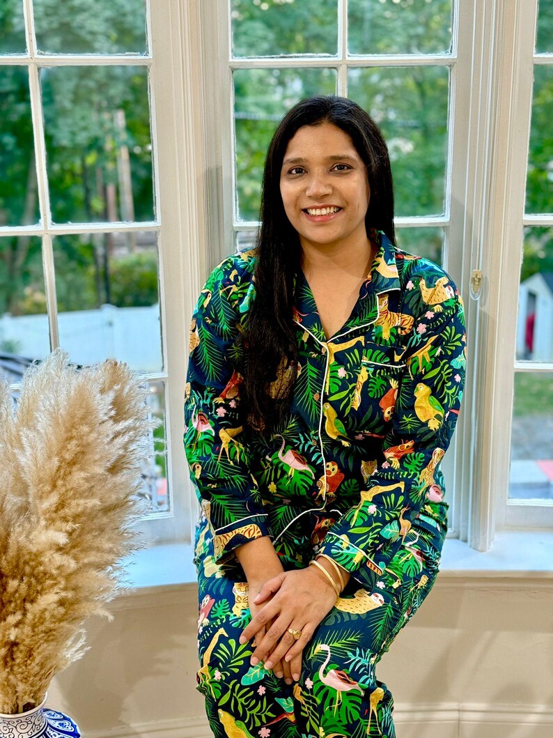 Hand Block Print Cotton Pajama Set, Indian Lounge And Sleepwear, Unique Gift For Her, Christmas Pajamas, Winter Style Gifts, Holiday Pyjamas 2 Pattern