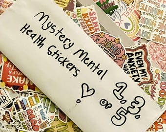Paquete sorpresa de pegatinas sobre salud mental