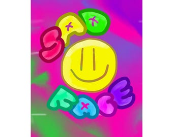 Pósters de satén con caritas tristes