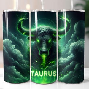 Taurus Zodiac Horoscope 20oz skinny tumbler wrap design, sublimation png, digital download, instant download, tumbler PNG digital design