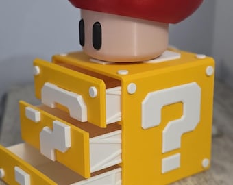 Super Mario desk organizer with lamp, gamer decoration