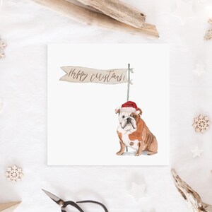 Carte de Noël bouledogue pour parents de chiens | de Noël pour chien | Carte de Noël de maman de chien | Carte de Noël du chien | Cadeau pour amoureux des chiens