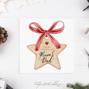 Carte de Noël pour maman et papa | Carte de Noël des parents | de Noël personnalisée | Carte de Noël pour maman et papa