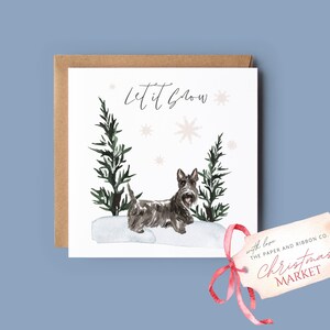Scottish Terrier Christmas Card for Dog Parents | Scotty Dog Christmas Card |  Dog Mum Christmas Card | Christmas Card from Dog