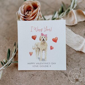 Saint-Valentin pour chien | Carte de Saint-Valentin Goldendoodle | carte de Saint-Valentin chien | Carte du chien | Carte de voeux de maman de chien | Carte pour femme