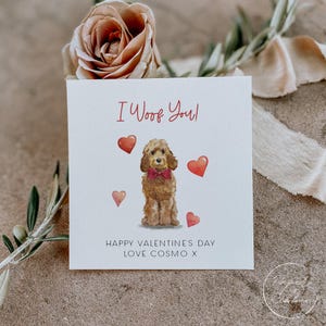 Saint-Valentin pour chien | Cockapoo Saint-Valentin | carte de Saint-Valentin chien | Carte du chien | Carte de voeux de maman de chien | Carte pour femme