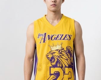 Los Angeles Lion Graphic Basketball Jersey | Oversized Streetwear Tank #23