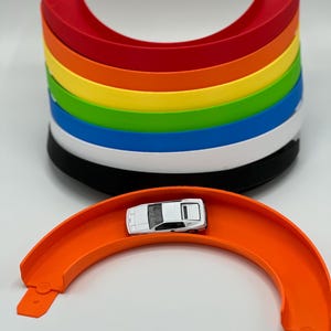 Back at ya!  180 Degree banked turn | Compatible with Hot Wheels and Matchbox Cars and Track | 1/64 Scale