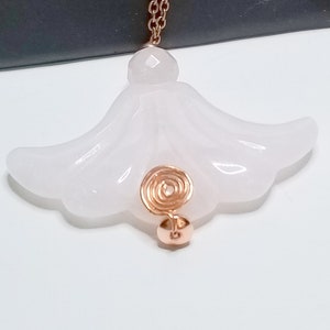 Rose Quartz Angel on a Copper Chain MARKED DOWN