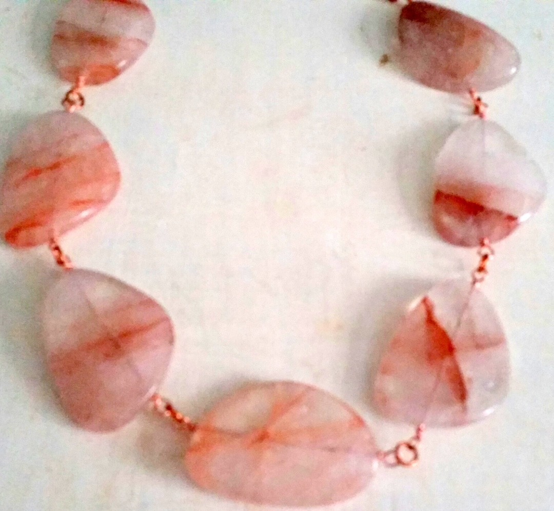 Strawberry Quartz Necklace MARKED DOWN Etsy