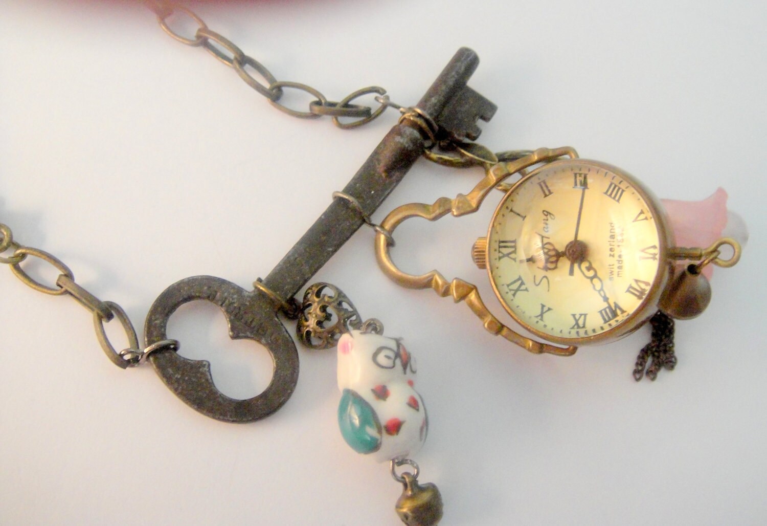 What Time is It.....key Necklace MARKED DOWN Etsy
