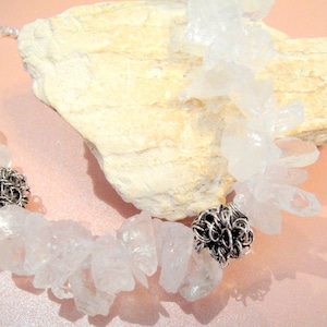 Chips of Ice  (Crystal Quartz Necklace)  MARKED DOWN