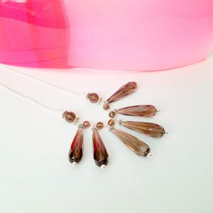 Smoky Quartz and 925 Silver Chain MARKED DOWN