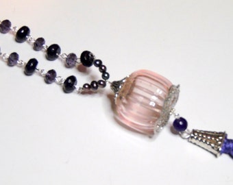 Amethyst Tassel Necklace MARKED DOWN