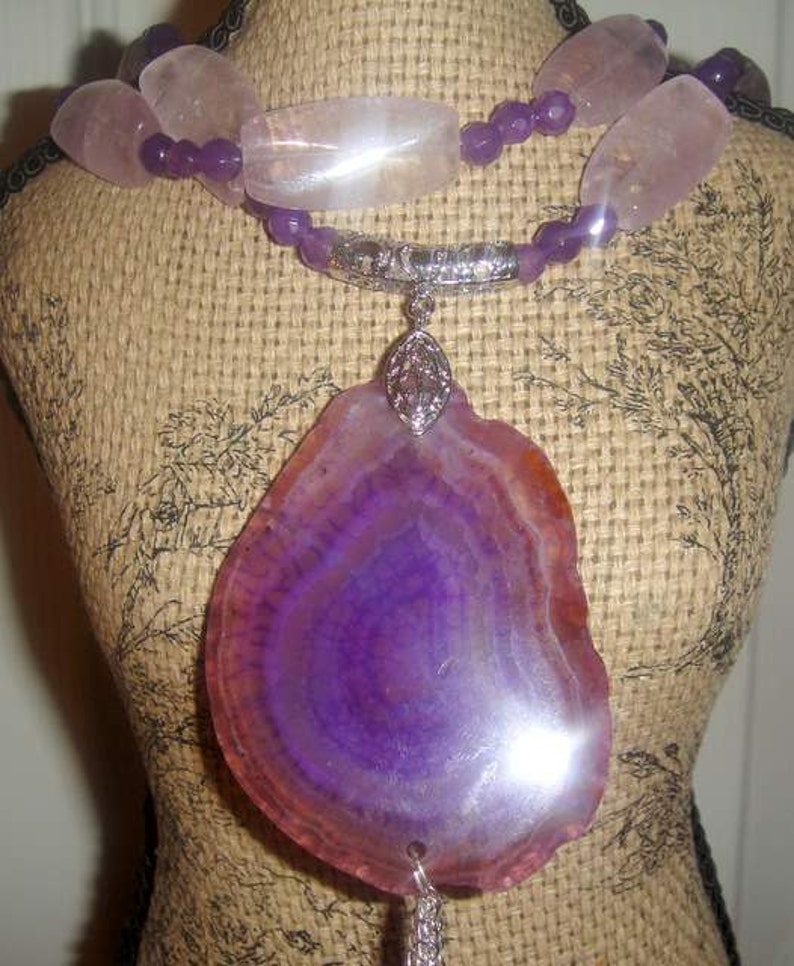 Purple in Duplicate Amethyst and Geode Druzy Agate MARKED DOWN image 2