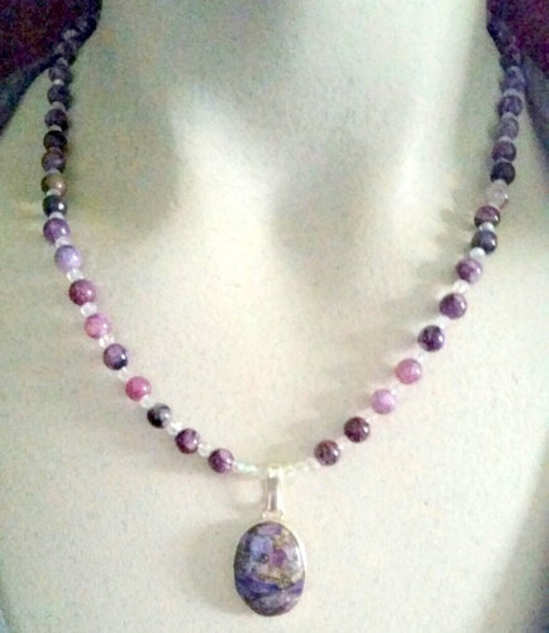 Charoite Necklace and Pendant - Etsy