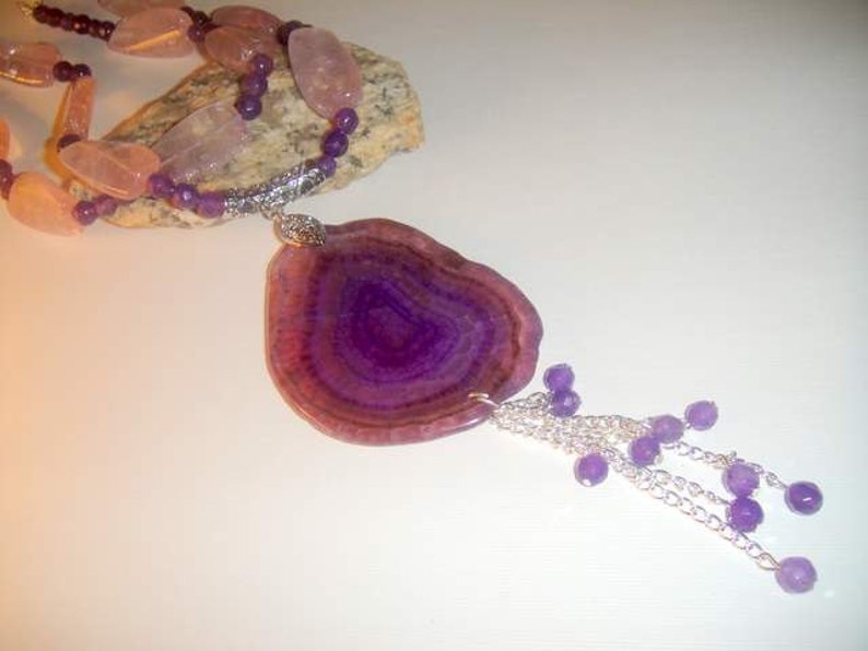 Purple in Duplicate Amethyst and Geode Druzy Agate MARKED DOWN image 5