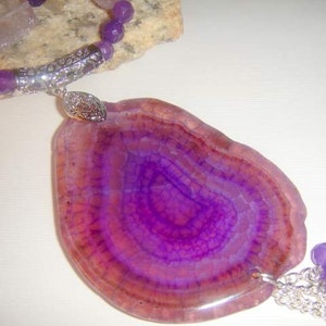Purple in Duplicate Amethyst and Geode Druzy Agate MARKED DOWN image 1