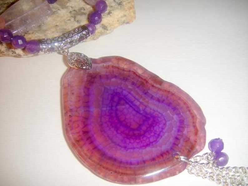 Purple in Duplicate Amethyst and Geode Druzy Agate MARKED DOWN image 1