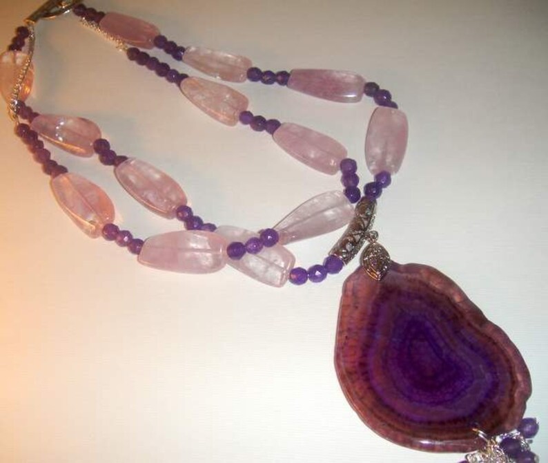 Purple in Duplicate Amethyst and Geode Druzy Agate MARKED DOWN image 4