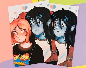Marceline x Bubblegum | Adventure Time | Print A5