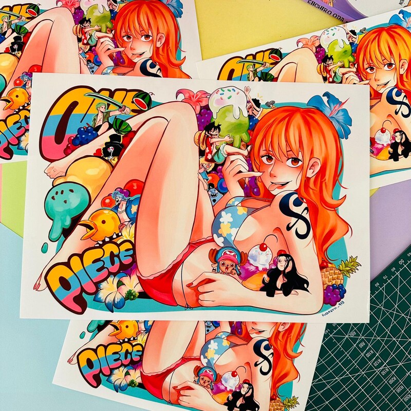 Nami One Piece Fanart Sus Etsy Canada Nami One Piece Fanart Sus Etsy Canada