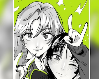 PRINT | The Guy She Was Interested In Wasn't A Guy | Aya x Mitsuki | Yuri Green