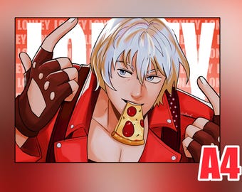 Print A4/A5 | Dante Sparda Devil May Cry | DMC3 | Fan Art