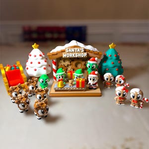 3D Printed Christmas Mini Fidget | Holiday Collectible Figurine