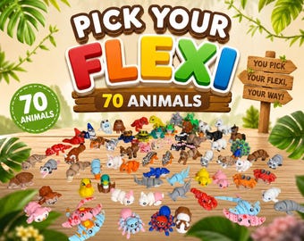 3d Printed Detailed Mini Pocket Pets Flexi Toy