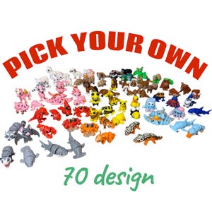 Mini Pocket Pets Flexi Toy stampato in 3D e dettagliato