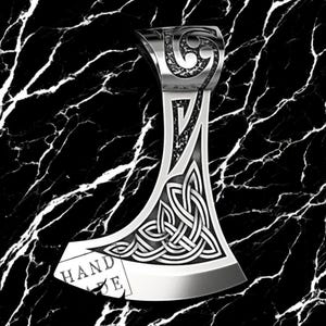 Handmade Viking Axe Pendant with Celtic Knot Design | Stainless Steel Norse Warrior Necklace | Bold Pagan Jewelry Gift for Him