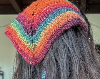 mini crochet hair bandana