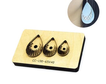 Water drop leather cutting die / die cutting earrings / leather cutting die / leather punching crafts kraft paper tools Die Cut Earrings