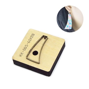 Matrice de découpe irrégulière en cuir / Boucles d'oreilles découpées / Matrice de découpe en cuir / Artisanat de poinçonnage du cuir Outils en papier kraft Boucles d'oreilles découpées