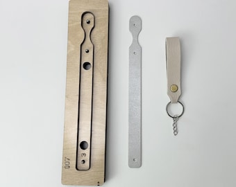 DIY Simple Keychain Leather Cutting Die Cutting Mold, Custom Leather Bracelet Punch Tool, High Quality Leather Crafts Kraft Paper Tool Set