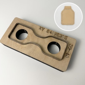 Fustella per portachiavi in pelle, fustella per fustellatura fai da te in pelle di alta qualità, strumenti per la lavorazione artigianale della pelle in carta kraft, regalo per la festa del papà