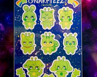 GNARPTEEZ Alien Ateez-stickervel